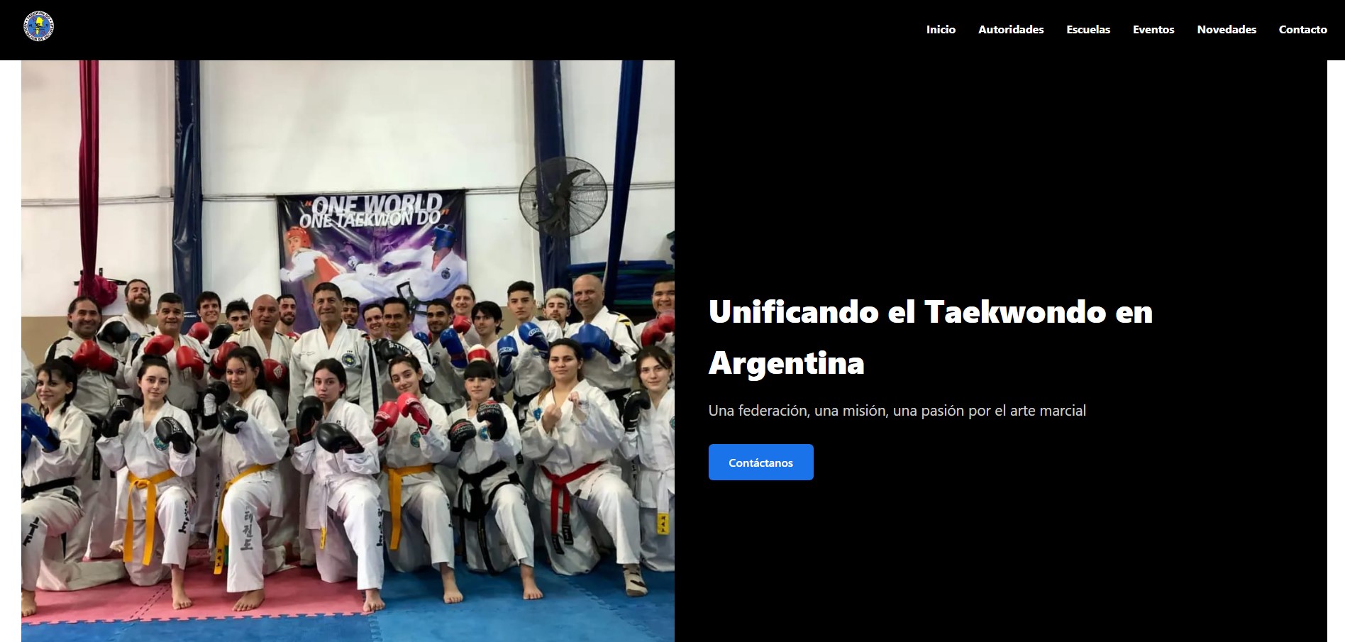 Sitio institucional para federación de Taekwondo